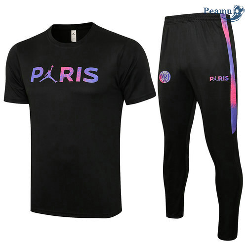 Kit Maglia Formazione PSG Jordan Paris + Pantalonii Nero 2021-2022