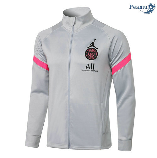 Giacca Calcio PSG Jordan grigio chiaro 2021-2022