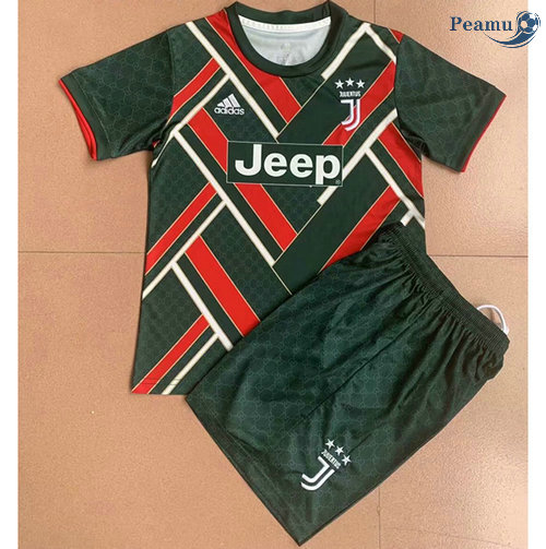 Maglia Calcio Juventus Bambino Vert/Rosso 2021-2022