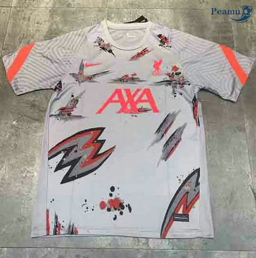 Maglia Calcio Liverpoo Grigio/Arancia Formazione 2021-2022