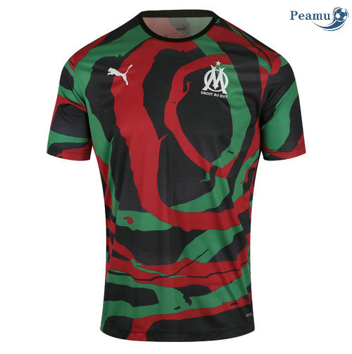 Maglia Calcio Marsiglia OM Africa 2021-2022 Collectors Nero/Vert/Rosso 2021-2022