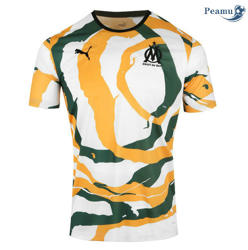 Maglia Calcio Marsiglia OM Africa 2021-2022 Collectors Bianca/Arancia/Vert 2021-2022