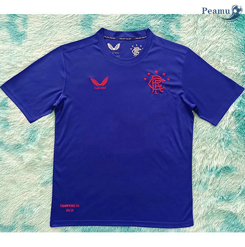 Maglia Calcio Rangers Formazione Blu 2021-2022