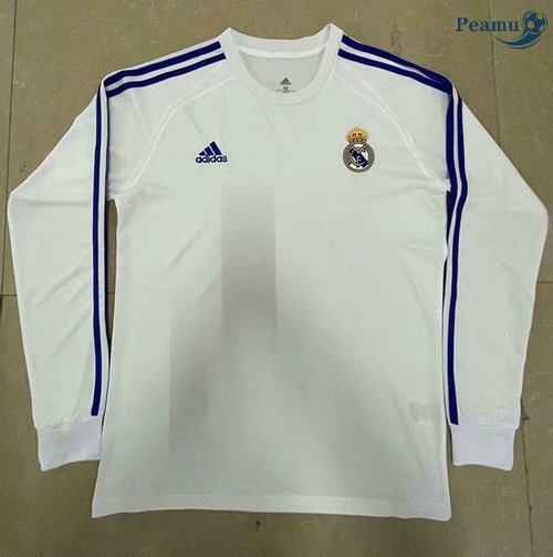 Maglia Calcio Real Madrid Manica lunga Bianca 2021-2022