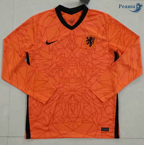 Maglia Calcio Paesi Bassi Prima Manica lunga 2020-2021