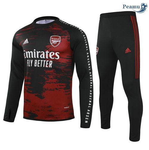 Tuta Calcio Arsenal Rosso/Nero Collo rotondo 2021-2022