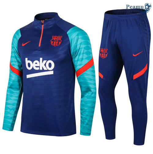 Tuta Calcio Barcellona Blu coloré/Rosso 2021-2022