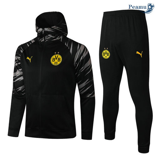 Tuta Calcio - Felpa con cappuccio Borussia Dortmund Nero 2021-2022