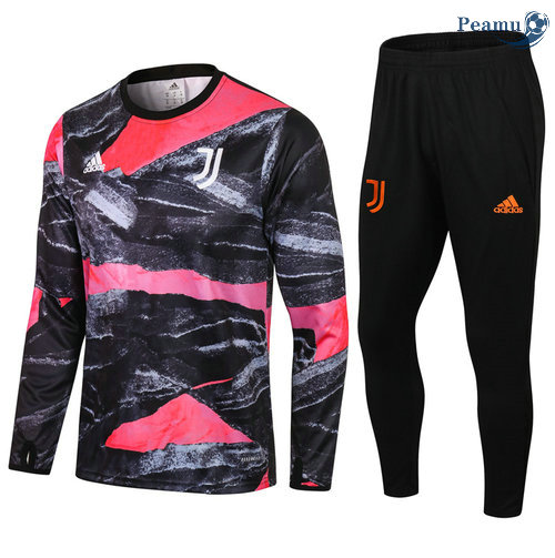 Tuta Calcio Juventus Nero/Rosa Collo rotondo 2021-2022