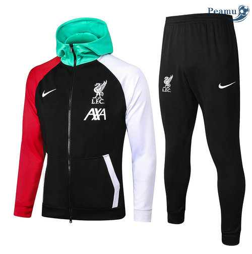 Tuta Calcio - Felpa con cappuccio Liverpool Nero 2021-2022