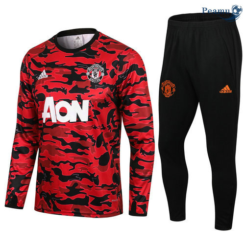 Tuta Calcio Manchester United Rosso/Nero Collo rotondo 2021-2022