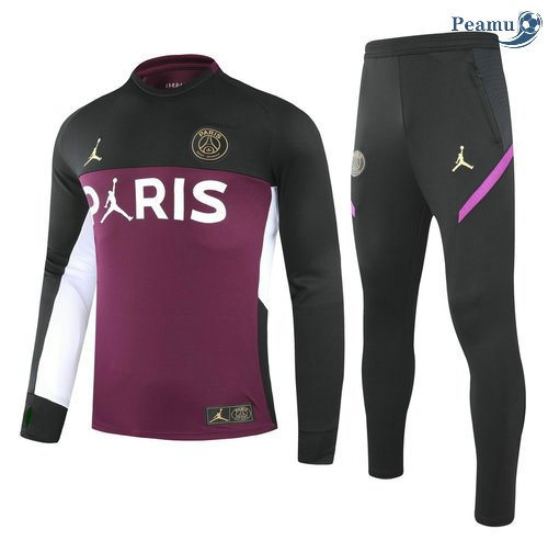 Tuta Calcio PSG Jordan Viola Collo rotondo 2021-2022
