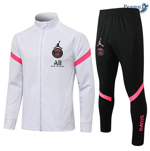 Tuta Calcio - Giacca PSG Jordan Bianca 2021-2022