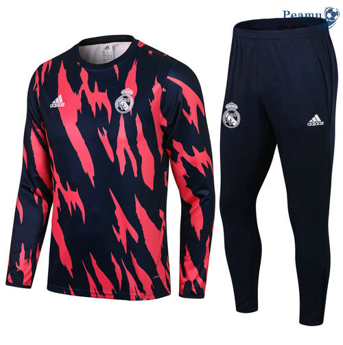 Tuta Calcio Real Madrid Blu Navy/Rosso Collo rotondo 2021-2022