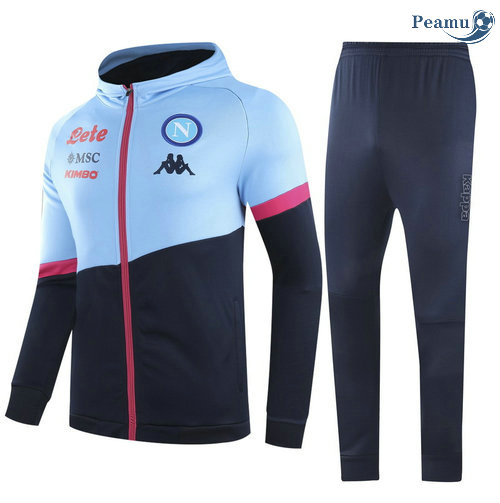 Tuta Calcio - Felpa con cappuccio Naples Blu Navy 2021-2022