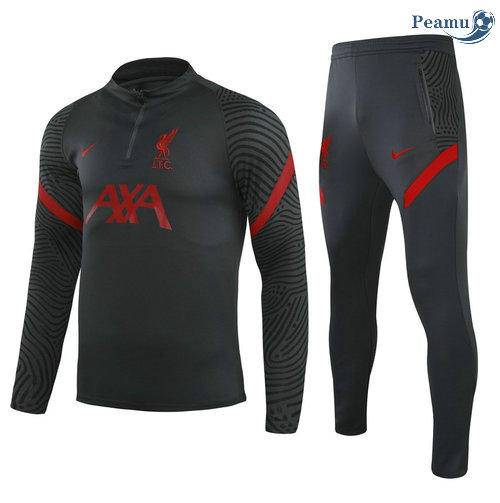 Tuta Calcio Liverpool Bambino Grigio/Nero 2021-2022