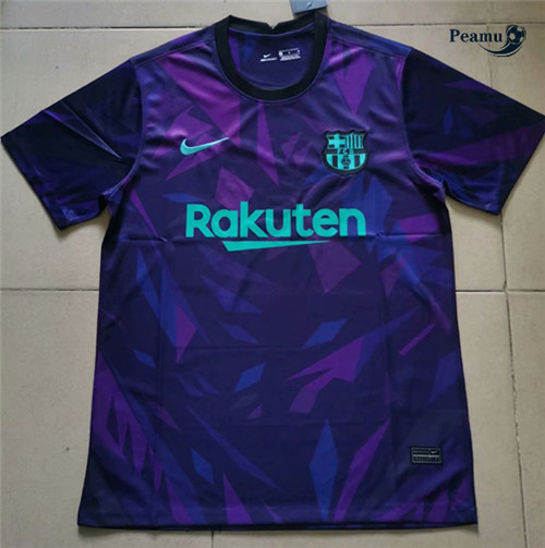 Maglia Calcio Barcellona Formazione Blu navy 2021-2022