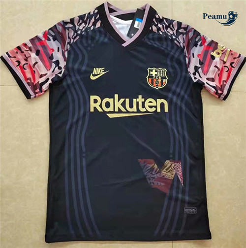 Maglia Calcio Barcellona Formazione Nero 2021-2022