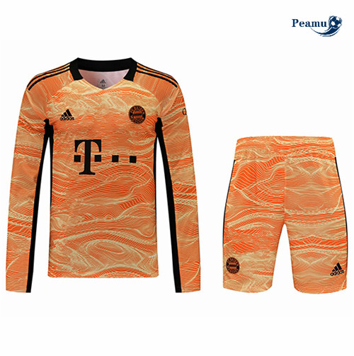 Maglia Calcio Bayern Monaco Portiere Kit Manica lunga Arancia 2021-2022