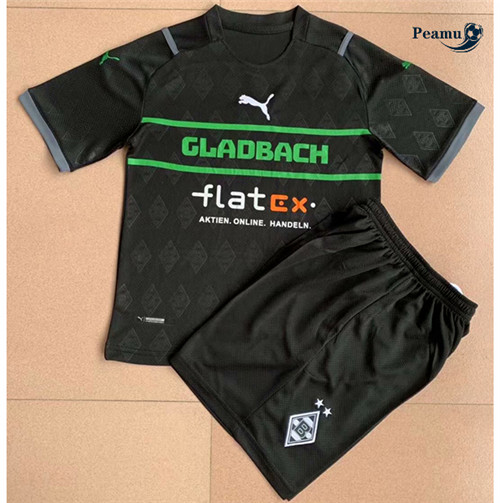 Maglia Calcio Borussia Monchengladbach Bambino Nero 2021-2022