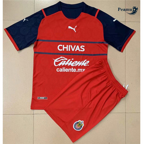 Maglia Calcio Chivas Regal Bambino Rosso 2021-2022