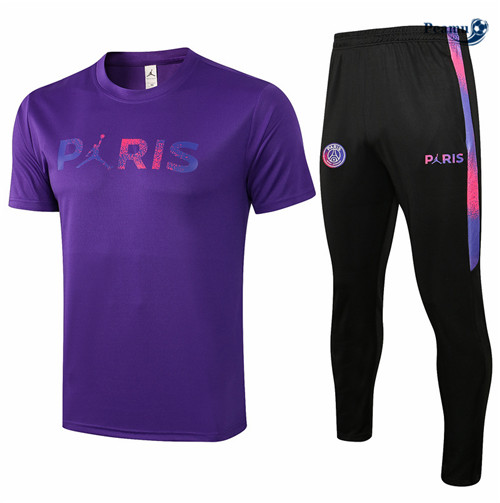 Kit Maglia Formazione Jordan PSG + Pantalonii Viola Paris 2021-2022