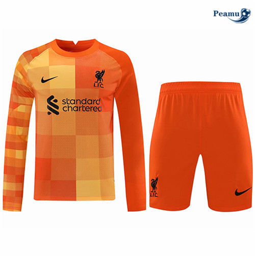 Maglia Calcio Liverpool Portiere Kit Manica lunga Arancia 2021-2022