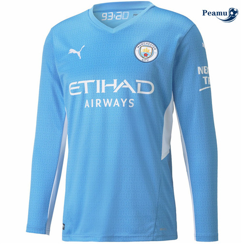 Maglia Calcio Manchester City Prima Manica lunga 2021-2022