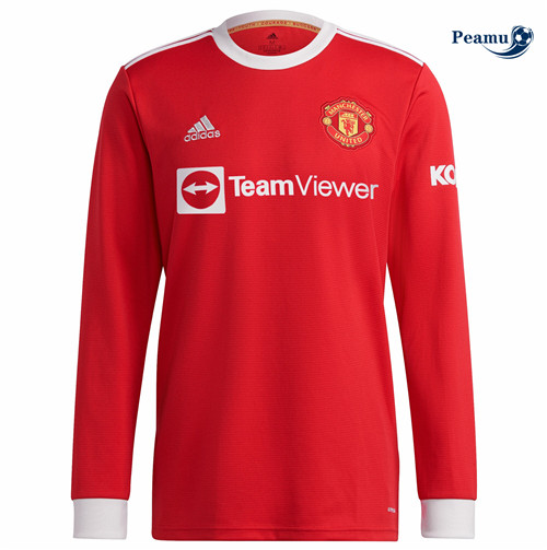 Maglia Calcio Manchester United Prima Manica lunga 2021-2022