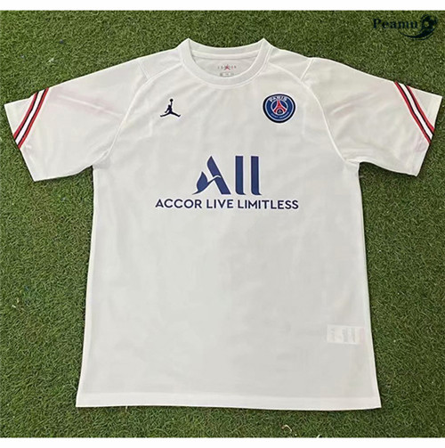 Maglia Calcio PSG Paris Jordan Formazione Bianca 2021-2022