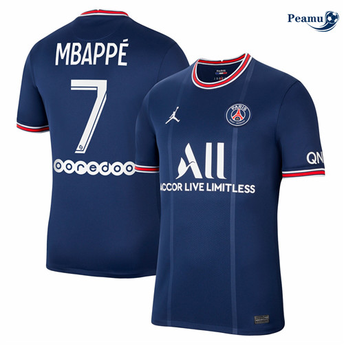 Maglia Calcio PSG Prima Mbappé 7 2021-2022
