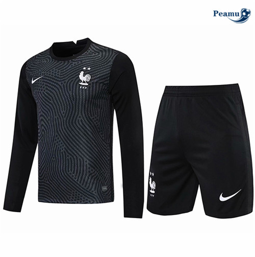 Maglia Calcio Francia Portiere Kit Nero Manica lunga 2021-2022