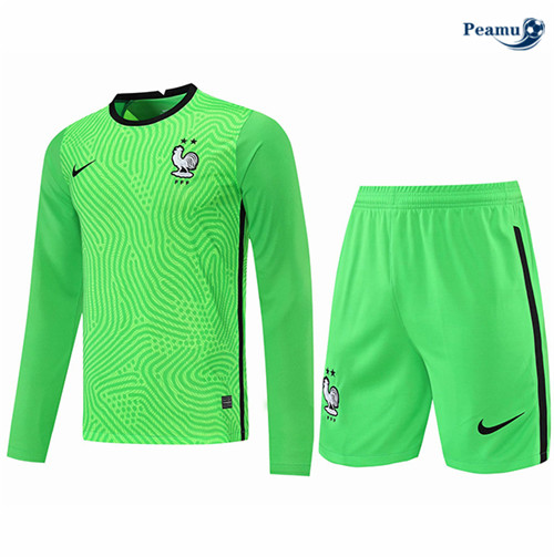 Maglia Calcio Francia Portiere Kit Manica lunga Verde 2021-2022