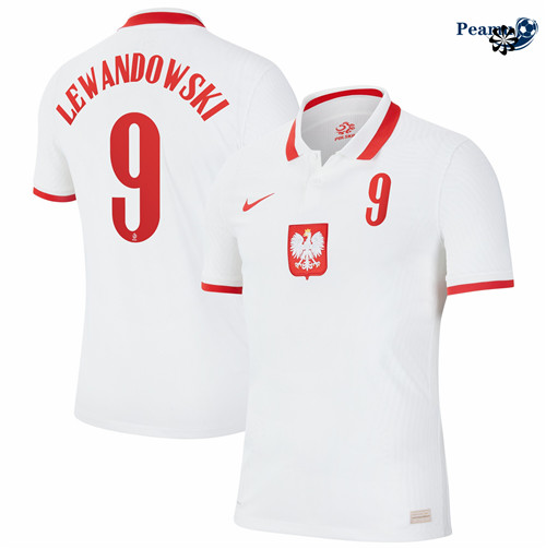 Maglia Calcio Polonia Prima Lewandowski 9 2020-21