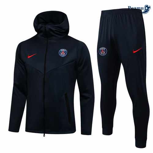 Giacca Tuta Calcio - Felpa con cappuccio PSG Blu navy 2021-2022