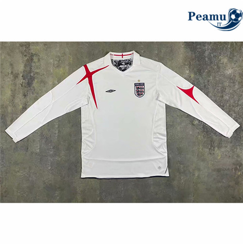 Classico Maglie Inghilterra Domicile Blanc Manche Longue 2006