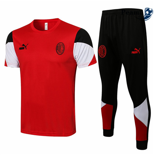 Kit Maglia Formazione AC Milan + Pantalonii Rouge 2021-2022