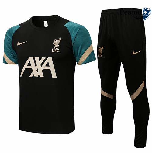Kit Maglia Formazione Liverpool + Pantalonii Noir 2021-2022