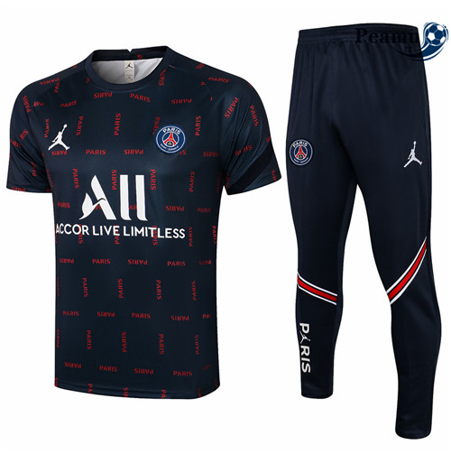 Kit Maglia Formazione Jordan PSG + Pantalonii Bleu Marine 2021-2022