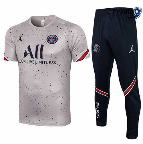 Kit Maglia Formazione Jordan PSG + Pantalonii Gris Clair 2021-2022