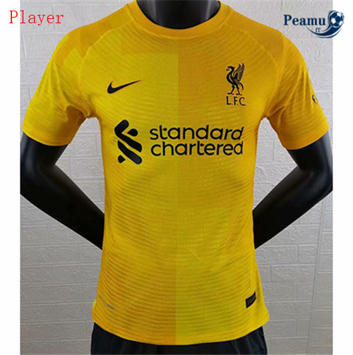 Maglia Calcio Player Liverpool Gardien de but Jaune 2021-2022