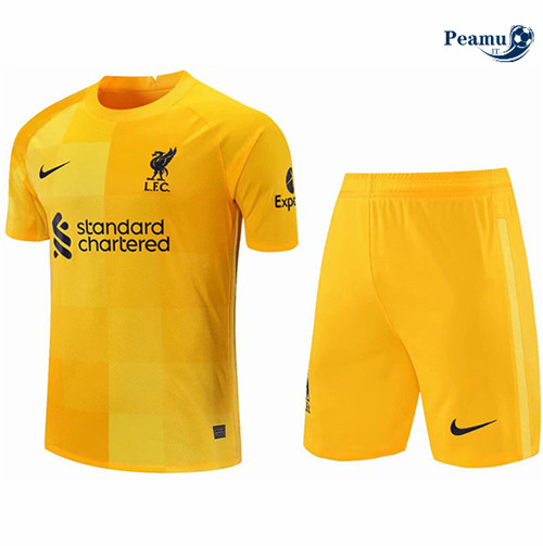 Maglia Calcio Liverpool Gardien de but + short Jaune 2021-2022