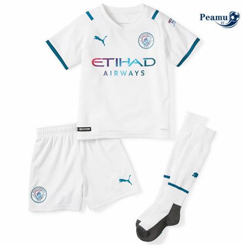 Maglia Calcio Manchester City Bambino Exterieur 2021-2022