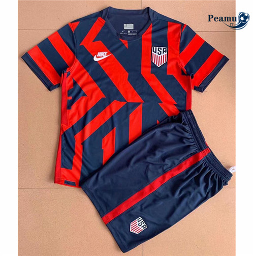 Maglia Calcio Stati Uniti Bambino Rouge 2021-2022