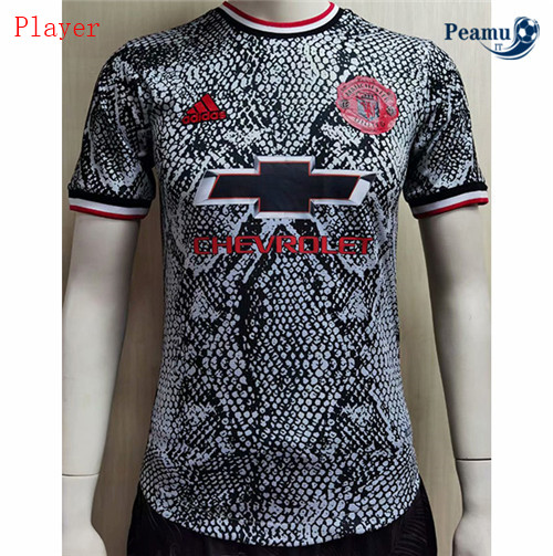 Maglia Calcio Player Manchester United Formazione Noir 2021-2022