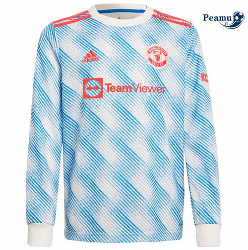 Maglia Calcio Manchester United Exterieur Manche Longue 2021-2022