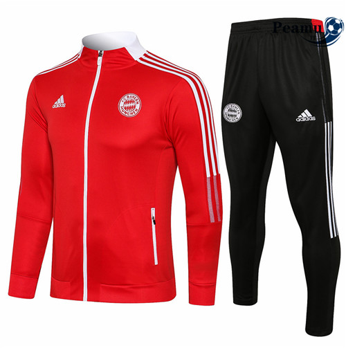 Tuta Calcio - Giacca Bayern Monaco Rouge 2021-2022 Col Haut
