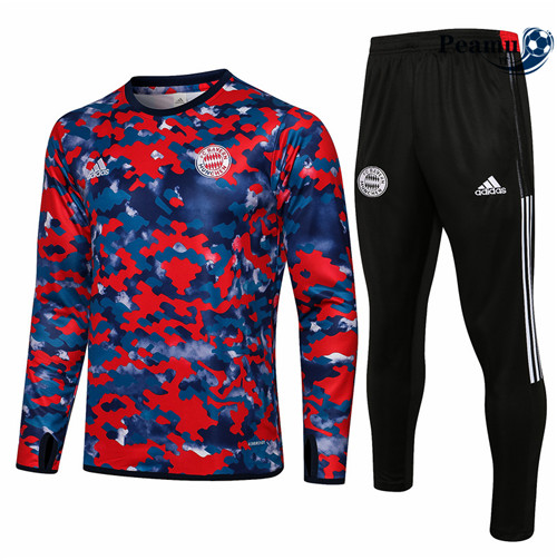 Tuta Calcio Bayern Monaco Bleu/Rouge 2021-2022 Col Rond