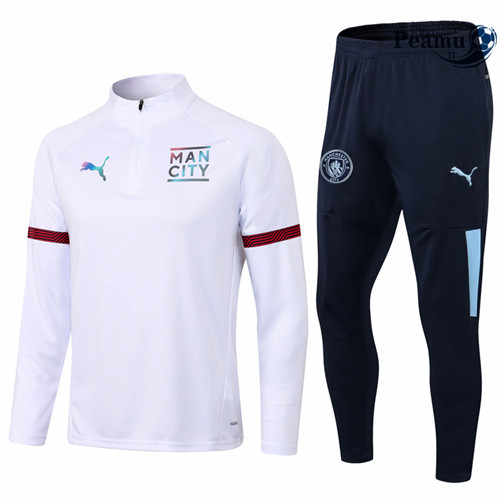 Tuta Calcio Manchester City Blanc 2021-2022
