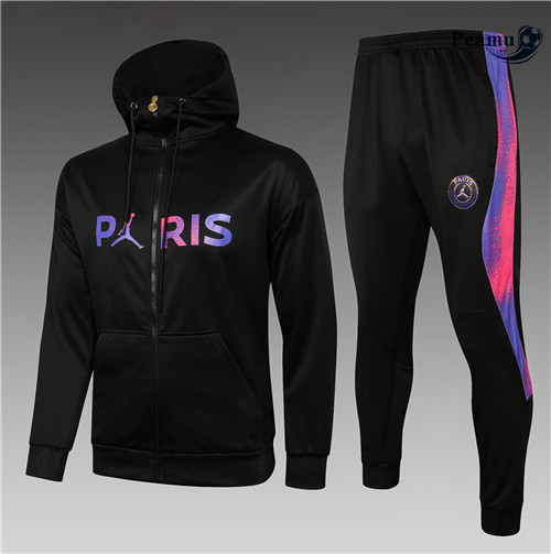 Giacca Tuta Calcio - Felpa con cappuccio Jordan PSG Bambino Noir 2021-2022